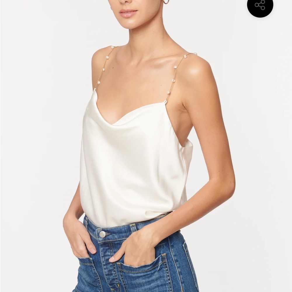 Cami NYC pearl strap tank